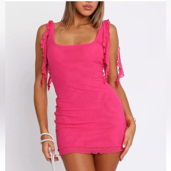 WHITE FOX hot pink mini dress size small - Picture 5 of 7